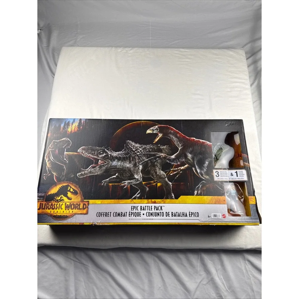 Jurassic World Dominion Epic Battle Pack 3 Dinosaurs 1 Figure HJK02 Mattel New